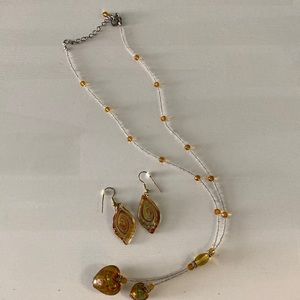 Necklace and earrings
